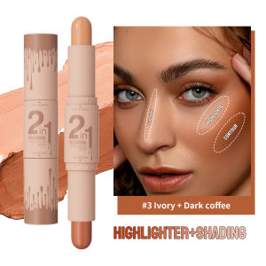 Double-ended dual-purpose high-light trimming stick three-dimensional contour nose shadow facial shape brighten and trimming