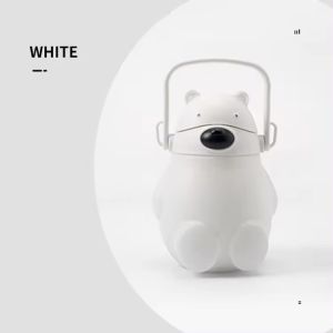 BOTOL MINUM ANAK SEKOLAH LUCU BERUANG GEMOY+STIKER /BOTOL MINUM BPA FREE TALI PANJANG 700ML 4723