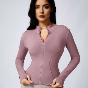 UNINICE Sports Jackets Women Long Sleeve Zipper Fitness Breathable Quick Drying Yoga Fitness Wear