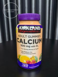 [ ĐỦ BILL STORE + AIR] Kẹo dẻo Canxi Kirkland Signature Adult Gummies Calcium 500mg D3 – 120 viên _ Live mua hàng tại Mỹ