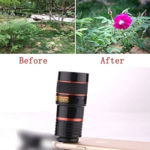 1PCS Phone Camera Lens Universal Clip 8X 12X Zoom Telephoto Lens Universal External Mobile Phone Camera Lens for Viewing Travel Watching Games Concerts Tours