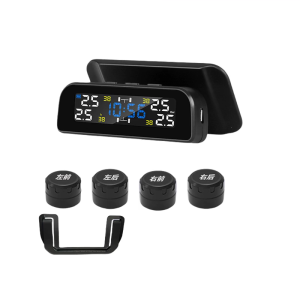 Solar Tire Pressure Monitor With Easy To Install External Sensors & Clear Display Suitable For Daily Commute Long Trips