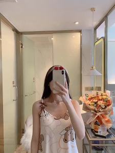 Women Pajamas Pyjamas Sleeveless Sleepwear Dress Cotton Home Wear Chest Pad Plus Size Sleeping Wear Nightdress