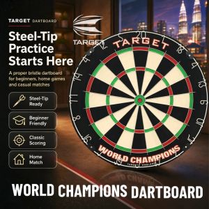 TARGET World Champions Steel tip dart board Papan Dart Bristle Practice Board Round Wire