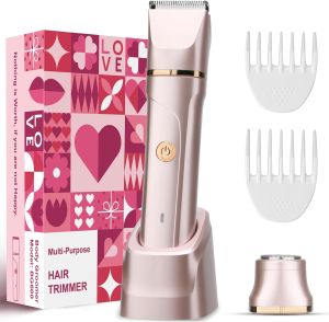 Máy Cạo Bikini Cho Phụ Nữ 2 trong 1 Máy Cạo Điện Không Đau Cho Bikini Nách Chân Tay