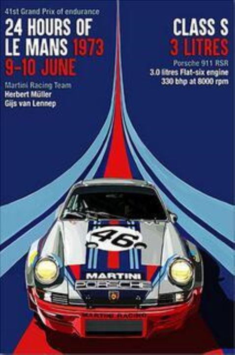 ∋ ☄ 30 สไตล์เลือก 24 ชั่วโมง Le Mans 1973 Art ฟิล์มพิมพ์ผ้าไหมโปสเตอร์ ...