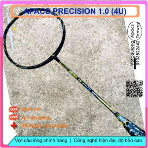 Vợt cầu lông Apacs Precision 1.0 - 4U | Vợt 4U thân dẻo dễ thuần thiên công chịu lực đan lưới cao 17kg