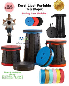 ( BISA COD ) PROMO Kursi Lipat Portable Teleskopic Outdoor /  Kursi Lipat Camping Kursi Gunung Kursi Pancing Tempat Duduk Camping Bangku / Bangku Lipat Portable / Folding Chair Telescopic