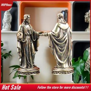 【COD】🔥🔥🔥 Handmade Brass God Statue Vintage Style Desktop Decor Creative Cross Border Craft Artwork Small Copper Figurine Home Ornament