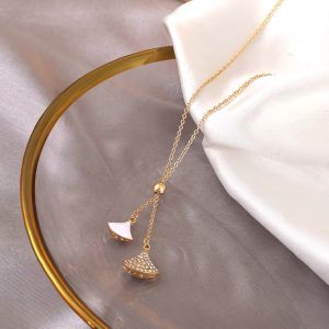 good 999 jewelry Korean Fashionable fan-shaped full drill neck chainfor women N7046