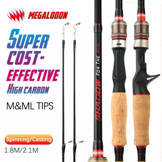 1.8m Ultralight Fishing Rod - 2-Tip UL Power Carbon Bait Rod For Trout, Bass & Carp (96g)