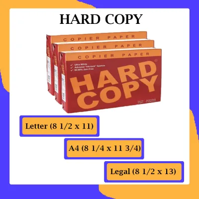 Hard Copy Paper - A4 SHORT LONG Sizes 1 ream (500 sheets) Substance 20 70gsm