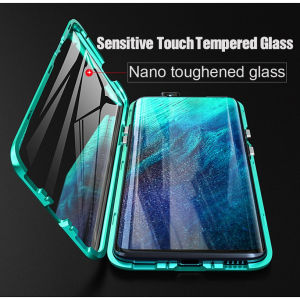 360 Full Case For Honor X9A | HONOR X9B | HONOR X9C | HONOR X9C Smart Case Double Sided Mag-Adsorption Metal Tempering Glass Protection Phone Cover
