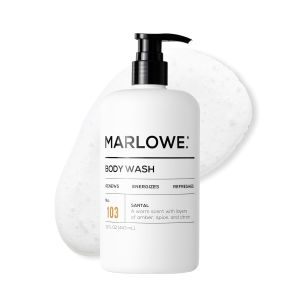 MARLOWE. Sữa tắm nam Gel tắm sảng khoái hương gỗ tuyết tùng chai 15 oz có vòi bơm Sữa tắm làm sạch và làm tươi mát da mang lại làn da mềm mại ẩm mượt. Công thức thuần chay sạch sẽ với hương gỗ tuyết tùng + muối biển.