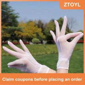 【ZTOYL】 1 Pair Hot Sale Fishnet Mesh Glove Fashion Women Lady Girl Glove Protection Lace Elegant Lady Style Gloves Black And White