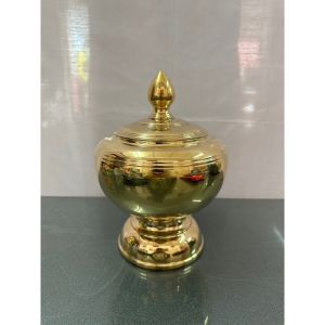 ขันน้ำมนต์ ขันน้ำพานรอง โถน้ำมนต์ | ภาชนะสำหรับทำน้ำมนต์ เนื้อทองเหลือง มีหลายขนาดให้เลือก