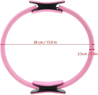 GYMPRO Pilates Ring Circle Magic Circle Pilates Ring 15 Inch for Thigh Workout Yoga Ring Thigh Toner Home Pilates Equipment for Women Pilates Circle Fitness Equipment Thigh Master Workout Accessories Gym