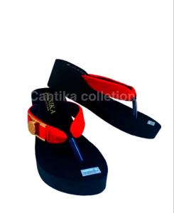 Cantika Sendal jepit wedges tli gesper Terbaru