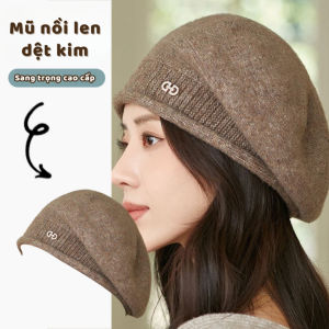 Mũ Nồi Len Đính Chữ Cao Cấp Phong Cách Hàn Quốc Thanh Lịch Giữ Ấm Mùa Đông - My Home MMD13