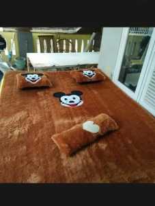 KASUR BULU KARAKTER MURAH PROMO TEMPAT BANTAL 6  dan 3 SURPET KASUR BULU RASFUR HALUS| kasur lantai | kasur bulu | karpet lantai kamar tidur | karpet lantai ruang tamu | surpet | surpet bulu tebal jumbo asli | kasur lantai bulu tebal