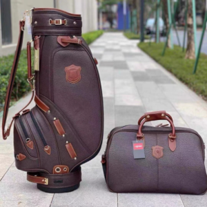 Túi đựng gậy golf Honma chất liệu da PCV & da bò thật chịu được nhiệt độ cao không thấm nước ngăn chứa rộng rãi đựng được 14 cây gậy