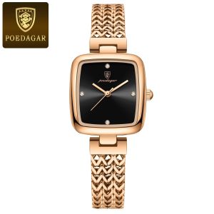 POEDAGAR Fashion Watch for Woman Waterproof Stainless Steel Ladies Quartz Wristwatch Dress Elegant Watches on Sale