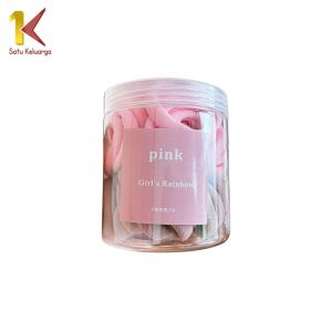 Satu Keluarga Set Ikat Rambut Wanita Dewasa Anak Isi 50pcs Free Box C1109 Set Kunciran Rambut Karet
