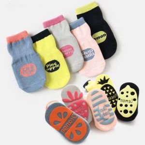 0-4Y Infant Baby Cotton Socks Anti-slip Floor Socks Newborn Candy Color Breathable Toddler Socks