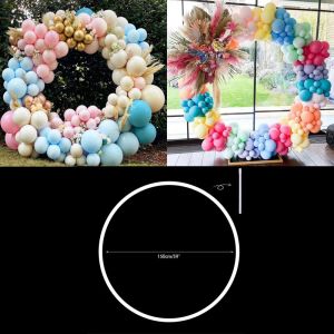 D75 Frames | Reusable Metal Circle Arch Frame Round Hoop for DIY Wedding Flower Wreath Event Decor