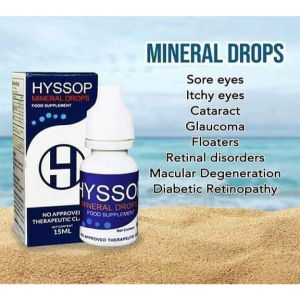 ORIGINAL HYSSOP Mineral Drops 15ml – Authentic Organic Care for Eyes Throat Ears Nose
