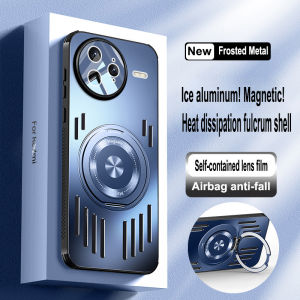 กรณีศัพท์ที่มีขาตั้งหมุนได้ เหมาะสำหรับ POCO F7 Ultra F7Ultra POCO F7 Pro 5G POCO F7Pro 5G กรณีโลหะใหม่ระบายความร้อนด้วยแม่เหล็ก ป้องกันเลนส์ ป้องกันแรงกระแทก