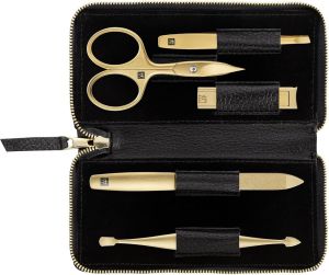 Zwilling J.A. Henckels - Beauty Premium Gold Leather Case Black 5pcs