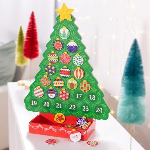 Melissa & Doug Countdown to Christmas Wooden Advent Calendar (Santa/Angel)
