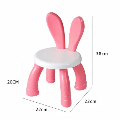 Kids Rabbit Chair Toddler Plastic Chair for Boys Girls Age 3 to 6 Non Slip Learning Chair