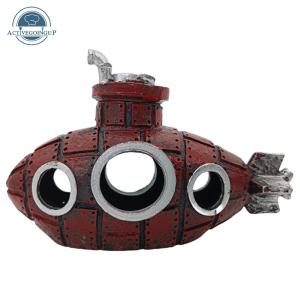 【New Arrival】 Aquarium Submarine Ornament Submarine Wreck Decoration Fish Tank Landscaping Decoration for Themed Aquarium Landscaping