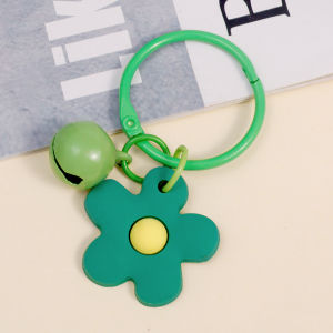 Móc Khóa cái chuông hình hoa nhỏ tươi rực rỡ đầy màu sắc màu kẹo ngọt ngào dễ thương Mặt dây chuyền vòng đeo chìa khoá móc khóa Túi nữ