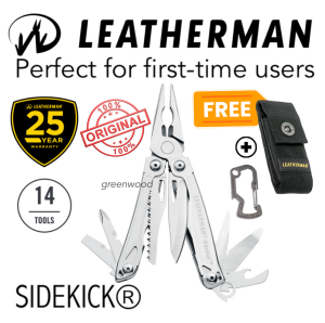LEATHERMAN Sidekick 14 Tools Home & Outdoor Multi-tools Stainless Steel Blade Pliers Cutters Stripper Saw Opener Ruler File Screwdrivers)