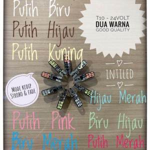 LED SENJA JELLY T10 2 WARNA FADE & STROBO 24VOLT