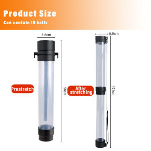 【PH Local Send】Tennis Ball Retriever Tube Extendable Ball Picker for Training Fits Tennis/Pickleball Balls Durable Clear Tube with Cap
