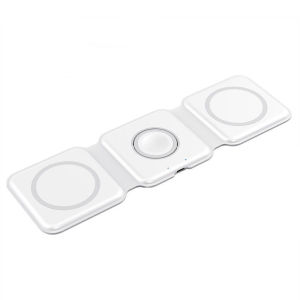 Foldable 3 in 1 Wireless Charger / Charging Pad (15W) Compatible with iPhone 14 Pro Max 13 12 / Apple Watch / Airpods Pro 2 1 AirPods 3