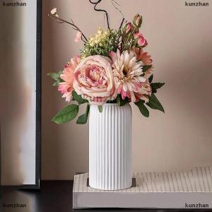 [COD] kunzhan Striped -Like Plastic Vase For Flowers Decorative Floral Arrangement Display Creative Little Flower Vase