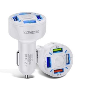 Tẩu Sạc Nhanh Ô Tô 35W 4 Cổng USB 1 Cổng QC3.0 3 Cổng 2.1A Tẩu Sạc Ô Tô 12V 24V