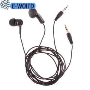 E-WOITD 1Pc Earpiece 3.5mm Plug Single Side Headset Headphone Dual Channel Earphone for Laptop PC Headset