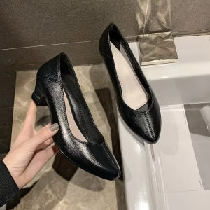 COCO#623 New Korean Woman Office Block Heel Elegant Shoes New Arrival