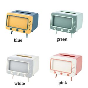 Multifunctional Tissue Box TV Shape Paper Tissue holder Mobile Phone Holder Stand