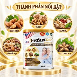 Sức khỏe vàng Canxi nano MK7 Đông trùng hạ thảo OvisSure Gold Diamond 650g