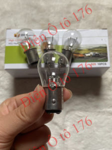 Hộp 10 bóng đèn xi nhan dành cho ô tô. Bóng đèn Halogen S25 tiêu chuẩn điện 12v và 24v. Bóng đèn phanh 1tim-2 tim trắng