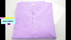 Mens 2025 Raya Kurta Shirt - Cotton Linen Blend Band Collar Baju Melayu Loose Fit Plain Button Up Kemeja Lelaki for Eid Plus Size Beach & Summer Casual Wear