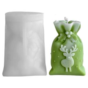 Giáng sinh túi quà tặng khuôn silicon túi kẹo hình dạng khuôn silicon dụng cụ làm bánh cho nhựa Epoxy xà phòng sô cô la