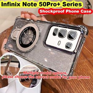 เคส Note50 Infinix Note 50 Pro Plus + 50Pro + 50ProPlus Note50Pro + Note 50X 4G 5G เคสกันกระแทกกลิตเตอร์ใสนุ่มหรูหราแฟชั่นสำหรับผู้หญิง